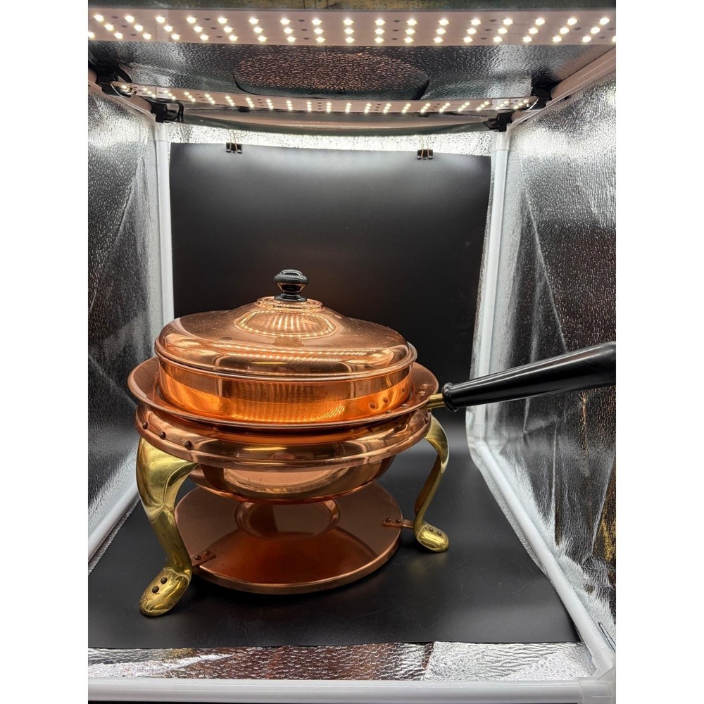 Vintage Copper and Brass Chafing Dish
